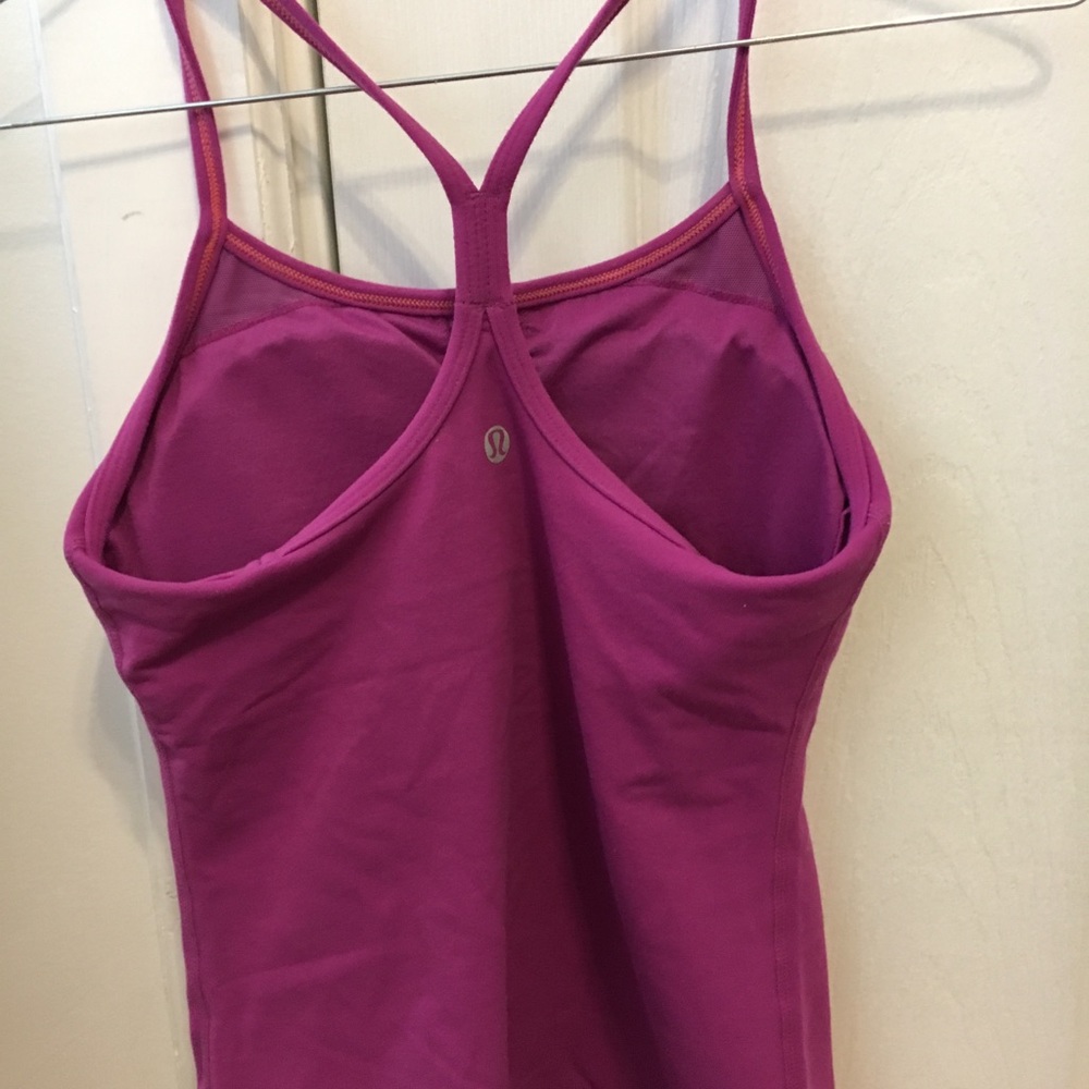 Lululemon fuchsia hot pink yoga tank sz 0-2
