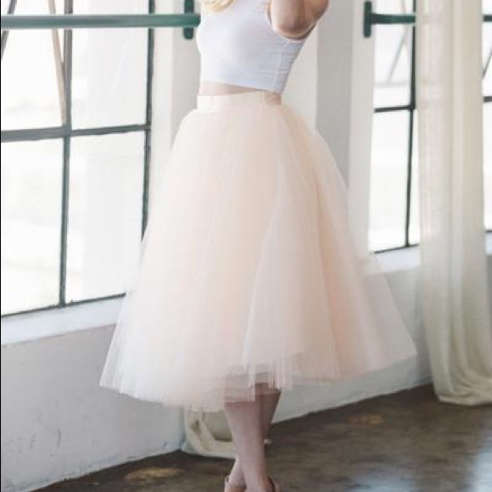 Blush color midi tutu by space 46 - size XL