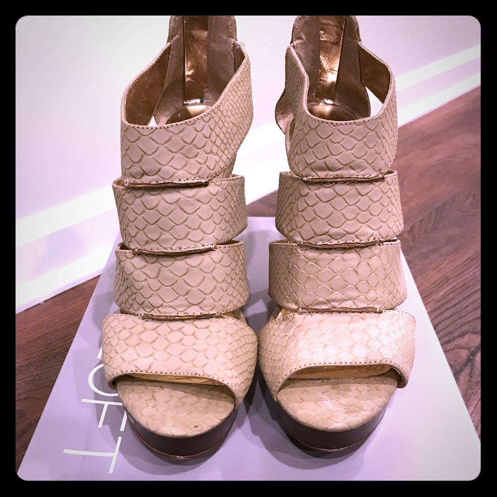 Ann Taylor Loft Wooden Wedge Sandal