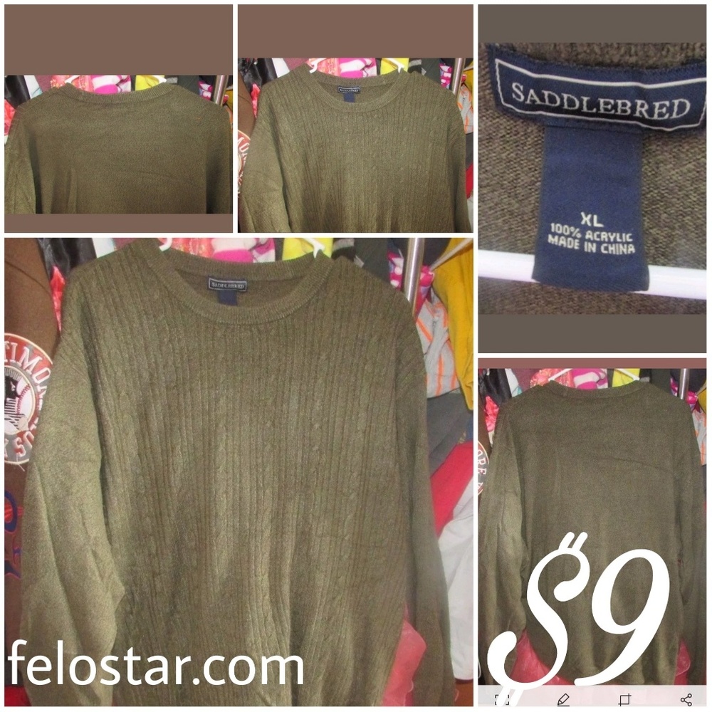 saddlebred size XL sweater dark green