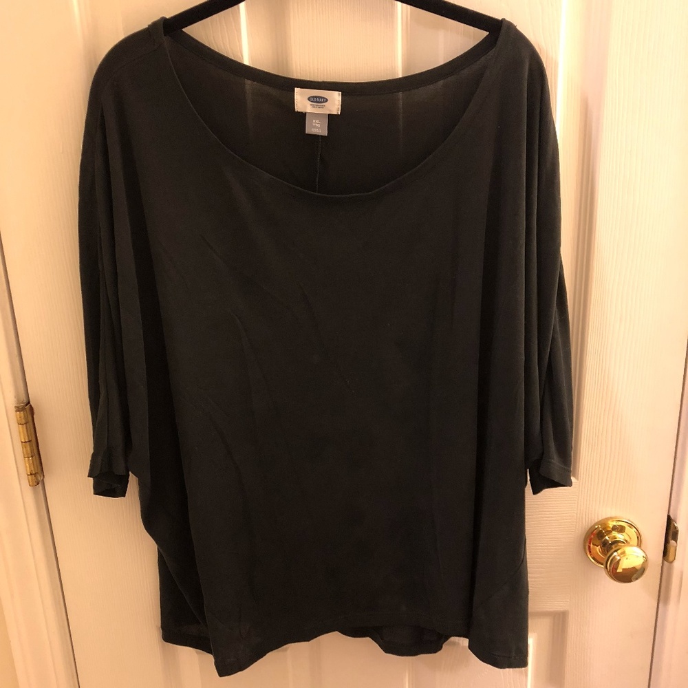 Size XXL black dolman shirt