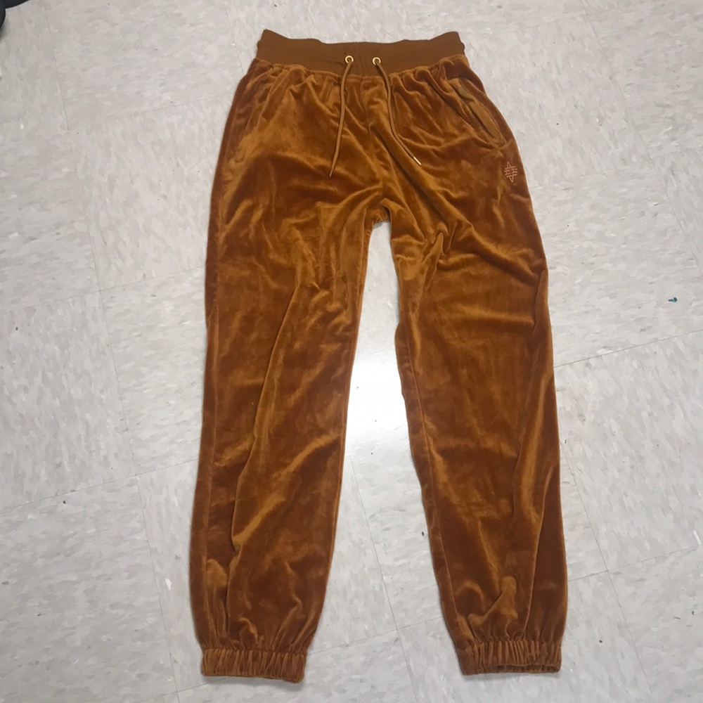 Vintage Velvet Brown/Gold Joggers