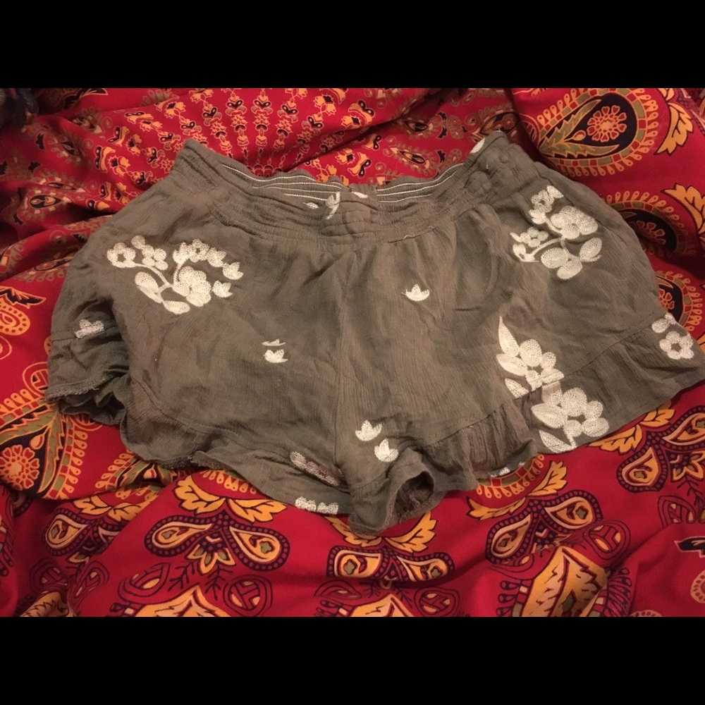 Altard State Green floral shorts