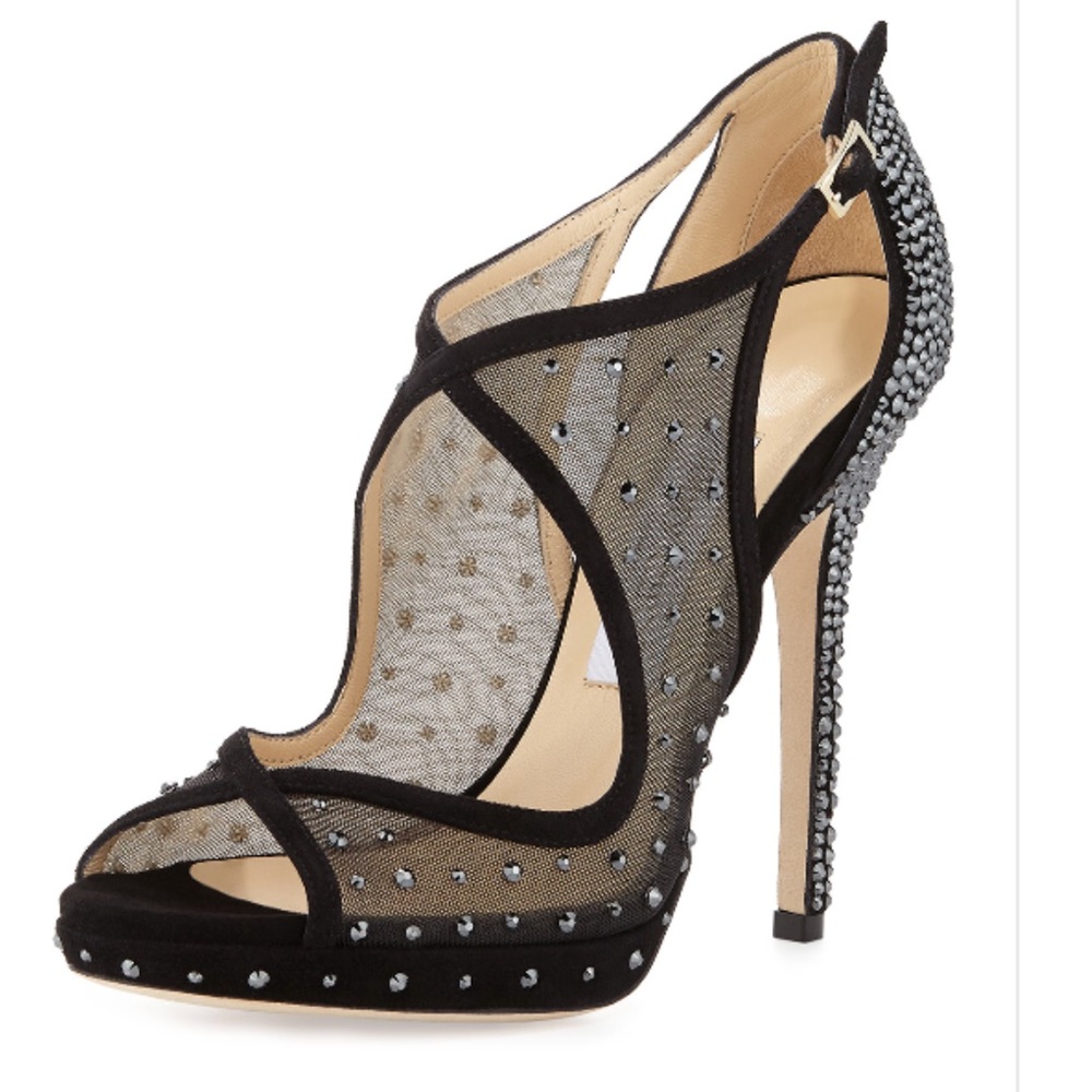 Leondra Jimmy Choo Crystal Embellished Heels