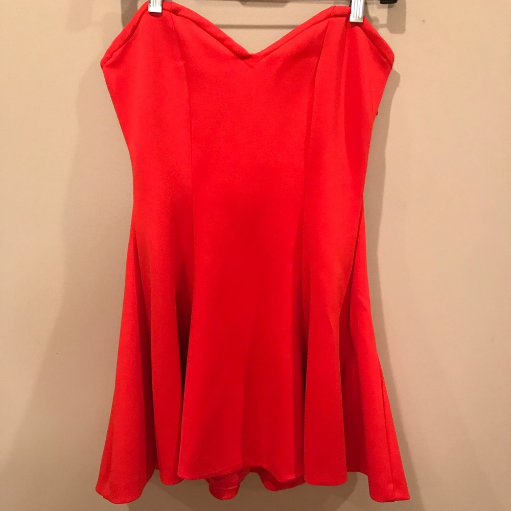 Bright Red Mini Cocktail Dress • From Knit Wit