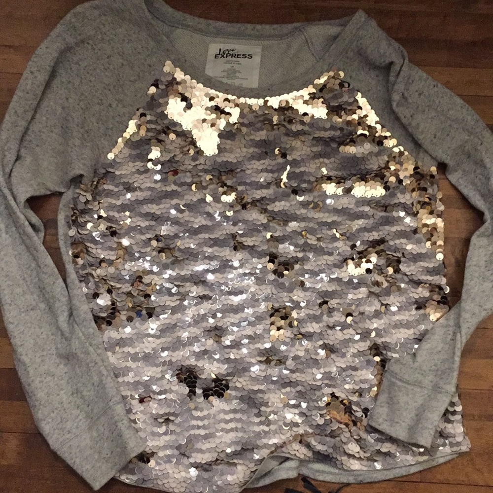 Express sequin sweatshirt