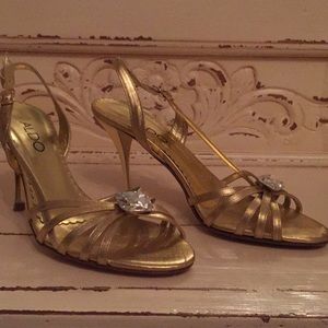 Aldo gold shoes