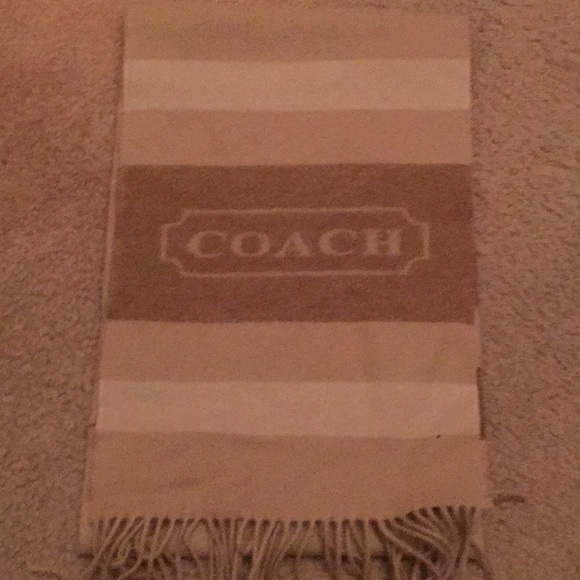 Tan and cream coach scarf - Picture 1 of 2