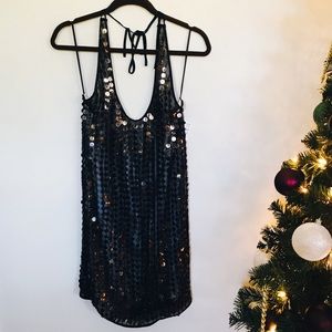 Brand New, unique ABS party halter dress!