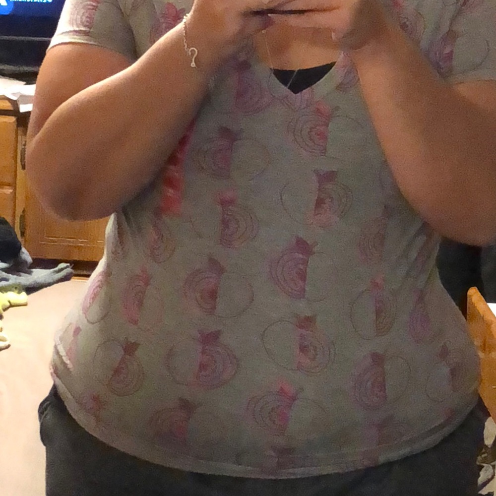 V neck crew top