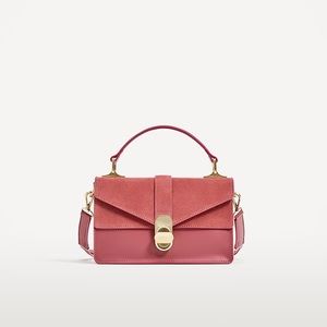 Zara pink suede bag