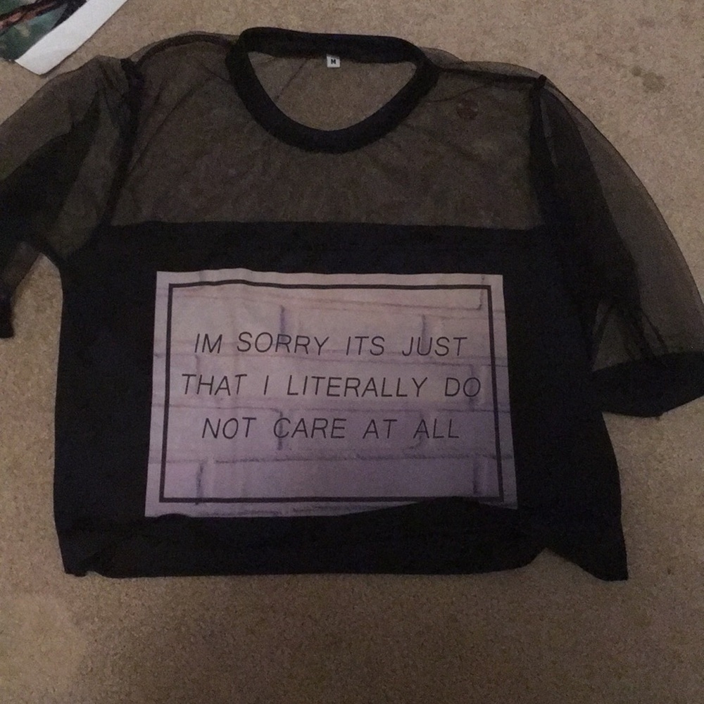 Ragged Priest dolls kill womens m black mesh top