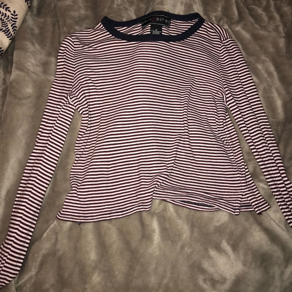 Polly & Esther Long Sleeve Crop Top