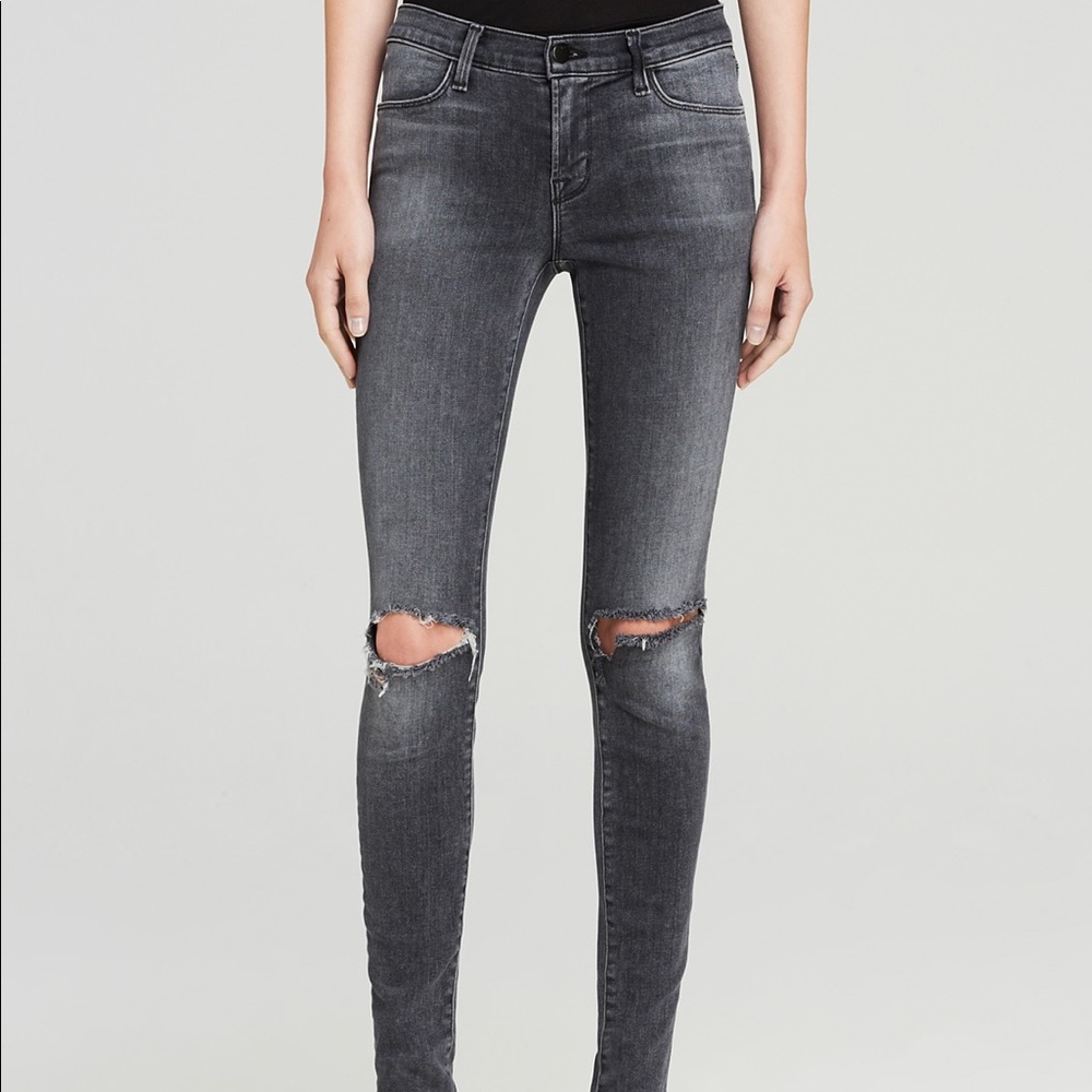 J Brand Super Skinny Gray Nemesis Jean