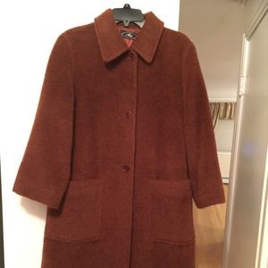 Saks Fifth Ave - Brown- Mohair/Wool Trenchcoat