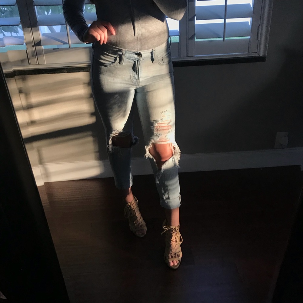 Distressed Ripped Jeans