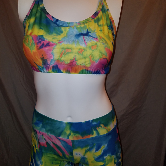 Trendy Trends Rainbow Tie Dye Crop Top NWOT - Picture 3 of 7