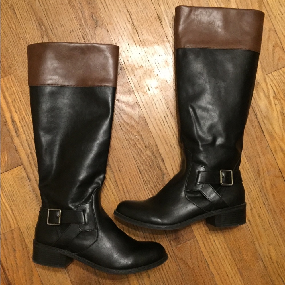 Black and Tan Riding Boots size 10
