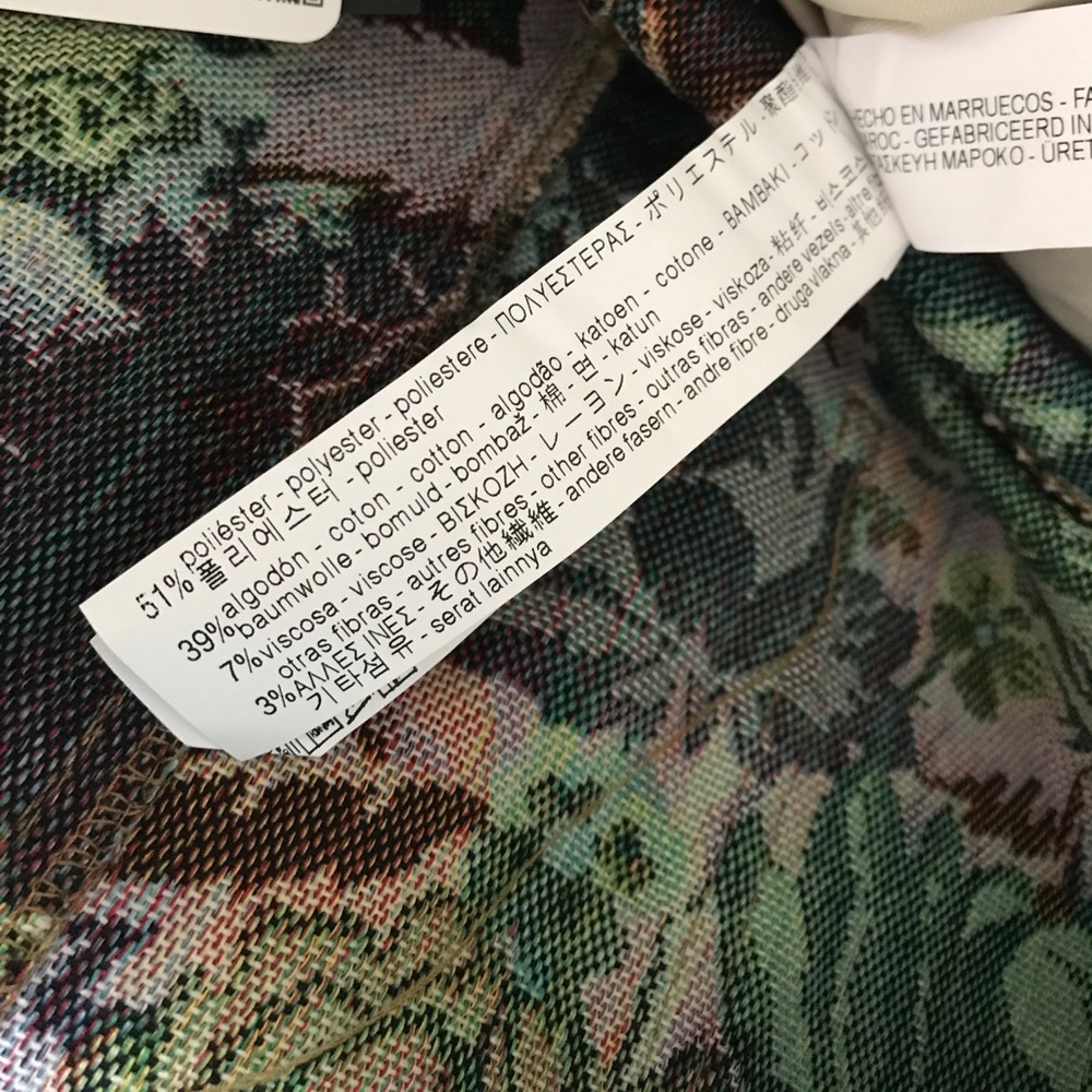 Sold Zara Floral Jacquard Mini Frill Frayed Skirt - Picture 8 of 8