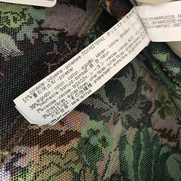 Sold Zara Floral Jacquard Mini Frill Frayed Skirt - Picture 8 of 8