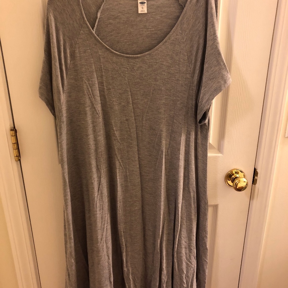 Size XL gray jersey swing dress