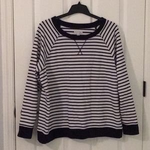 Navy/white sweatshirt