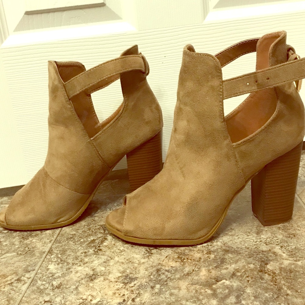 Bella Marie Peep Toe Booties