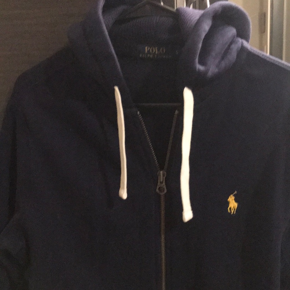 Navy zip up polo jacket