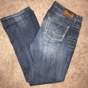 Seven 7 Jeans Jewel Button Thick Stitch Size 14