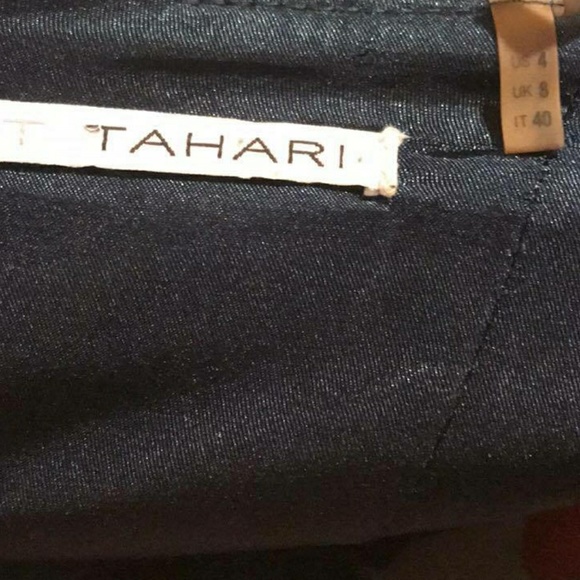 💗Classy Tahari Gray and Navy Blue Dress💗 - Picture 4 of 4