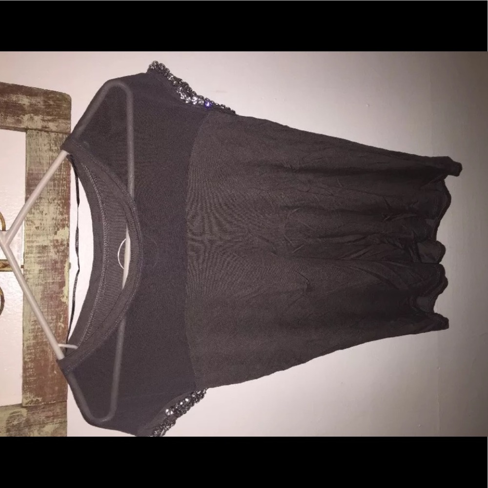 INC Small gray rhinestone tee shirt