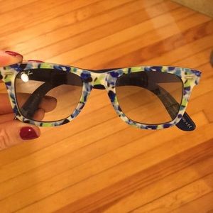 Ray-ban Blue Floral ‘Wayfarer’ Sunglasses