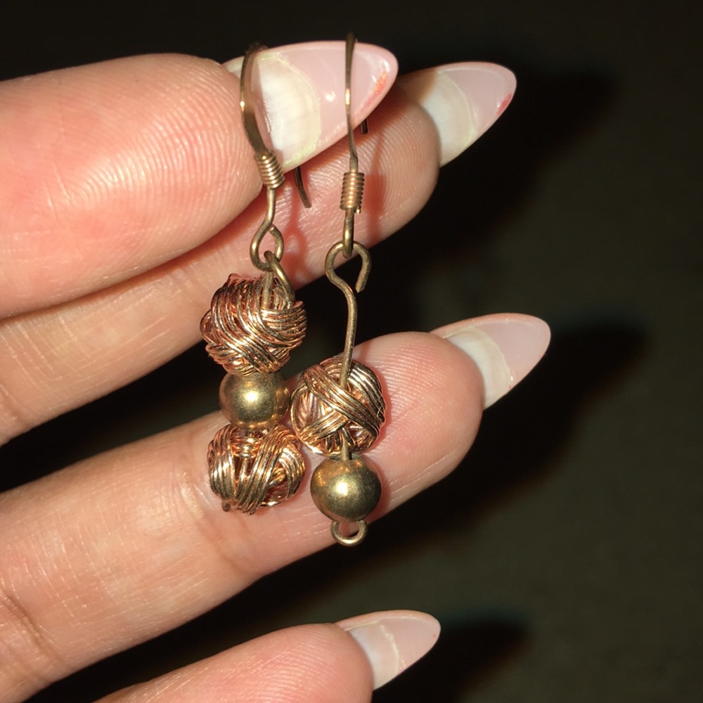 Rose gold earrings