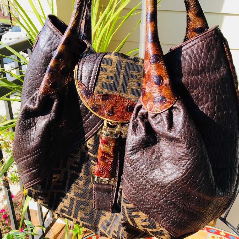 Fendi Tortoise Zucca Spy Bag
