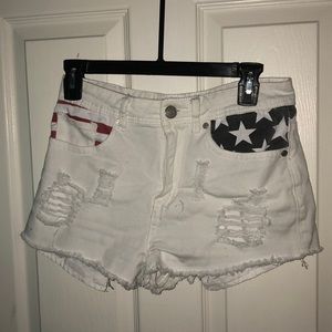 Refuge American flag short shorts
