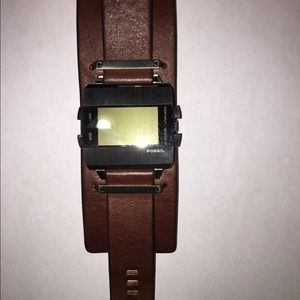 Fossil brown leather watch