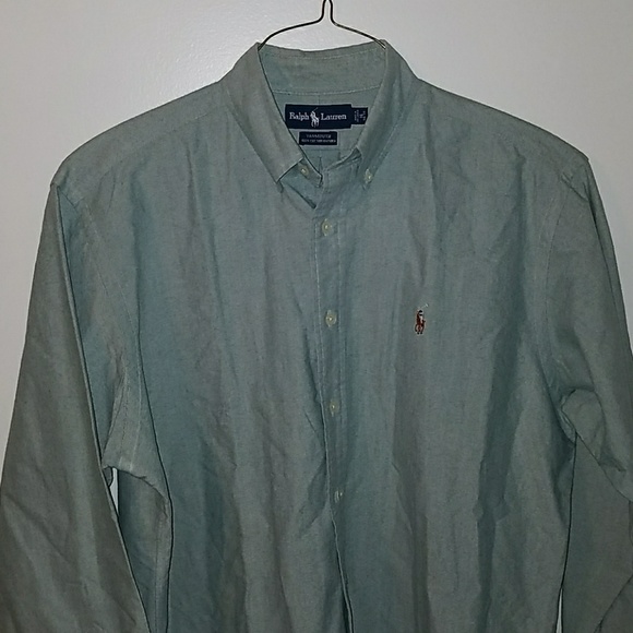 Light green polo button up shirt - Picture 2 of 4