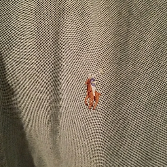 Light green polo button up shirt - Picture 4 of 4