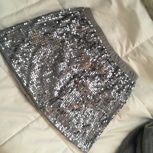 Silver shining skirt