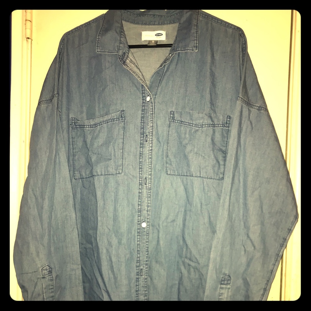Old Navy Boyfriend Fit Denim Top