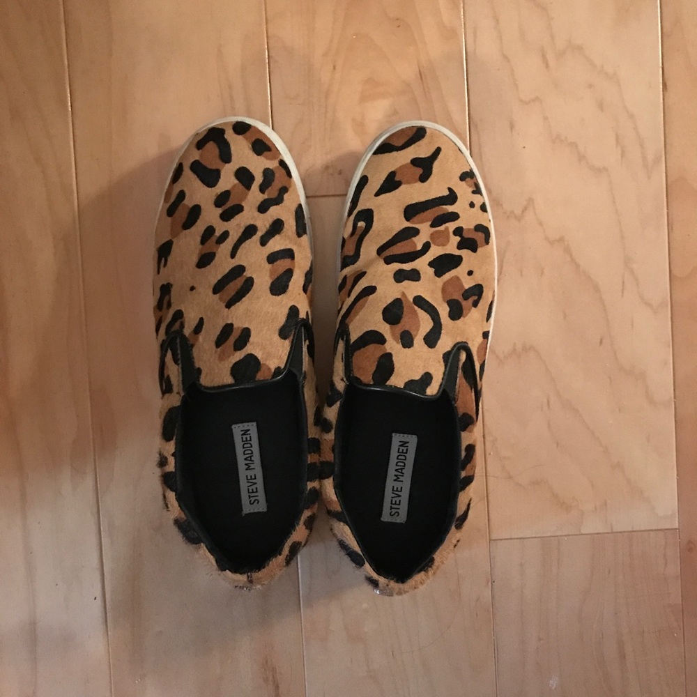 Cheetah print Steve Madden Slip Ons