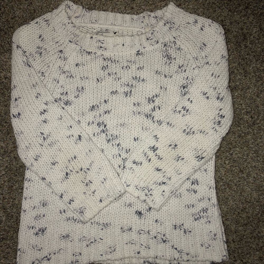 White & grey sweater!