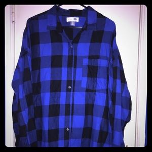 Old Navy Flannel Boyfriend Top
