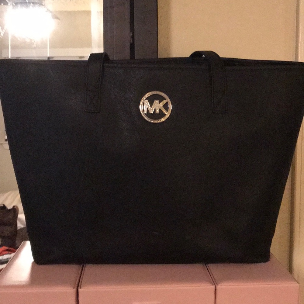Michael Kors Black Leather Tote