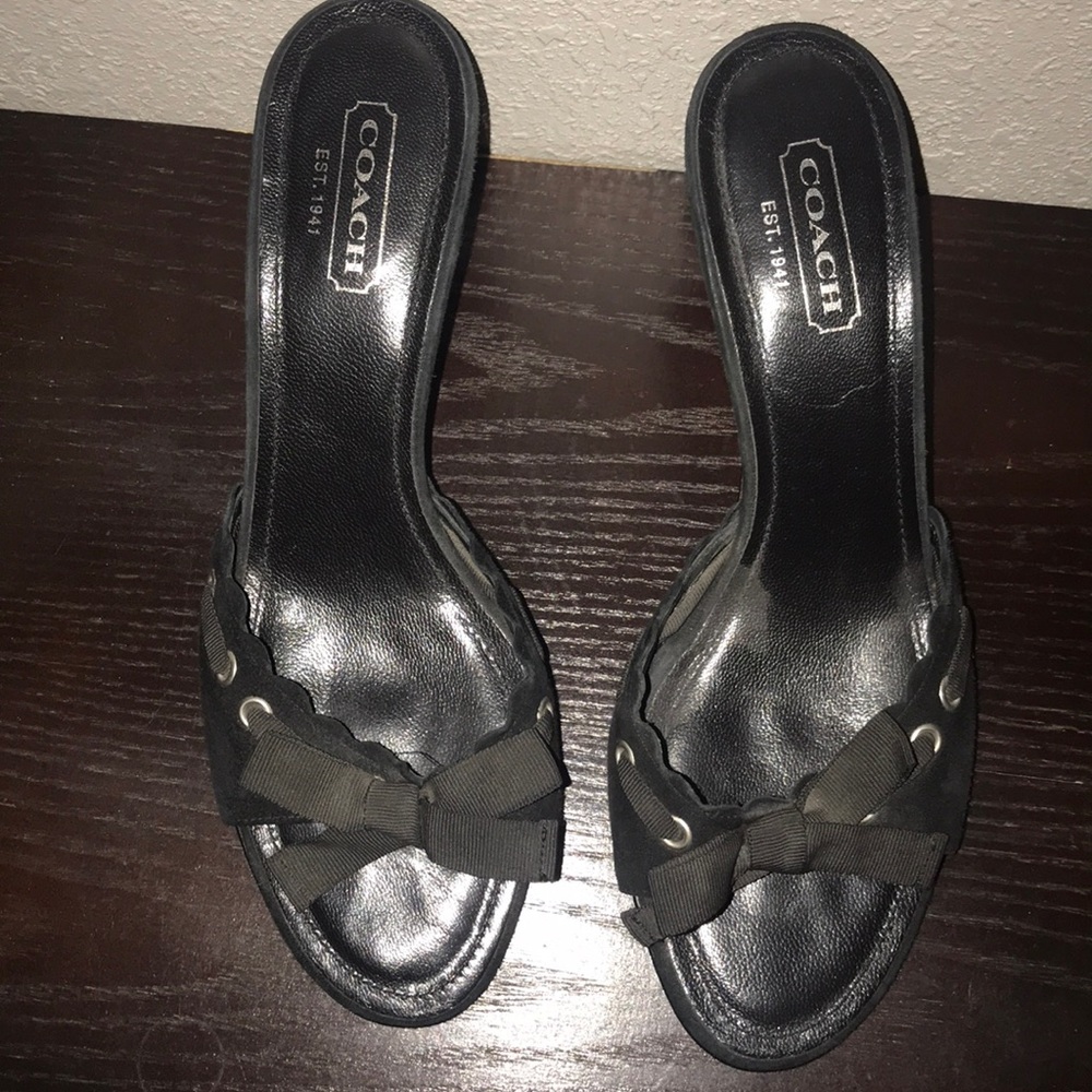 Black coach heels