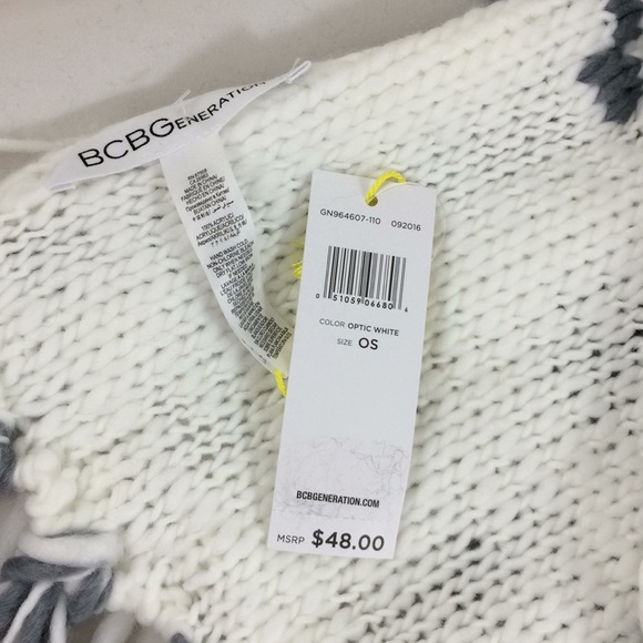 NWT BCBG White & Gray Scarf - Picture 4 of 5