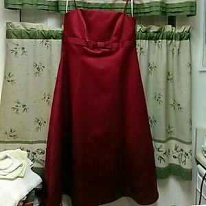 David's Bridal size 12 Ruby Christmas Red Dress