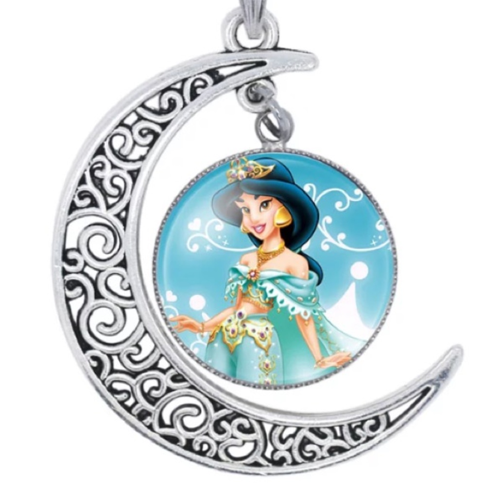 Crescent moon Jasmine necklace Disney