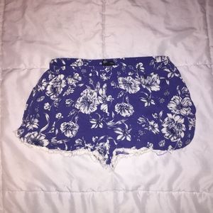 Blue Floral Shorts