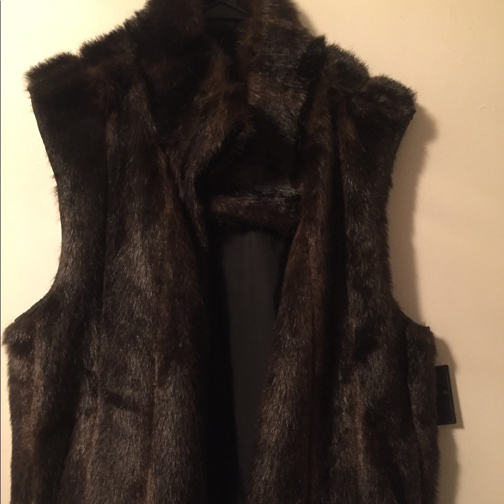 Reversible fur vest/coat women size L